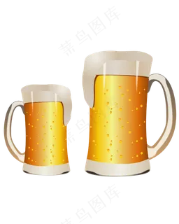 冒泡泡的啤酒免抠图