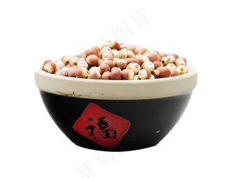 黑色缸装芡实,免抠元素