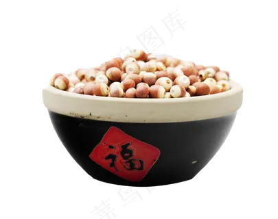 黑色缸装芡实,免抠元素 黑色缸装芡实,免抠元素