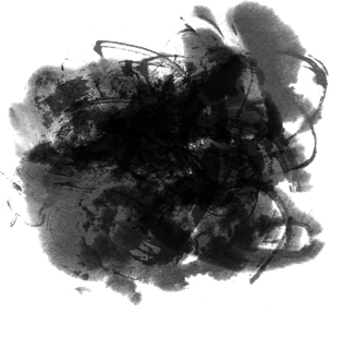 墨迹水墨黑色喷墨