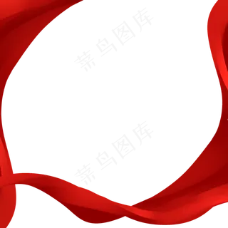 七一建党节红色丝绸边框,免抠元素