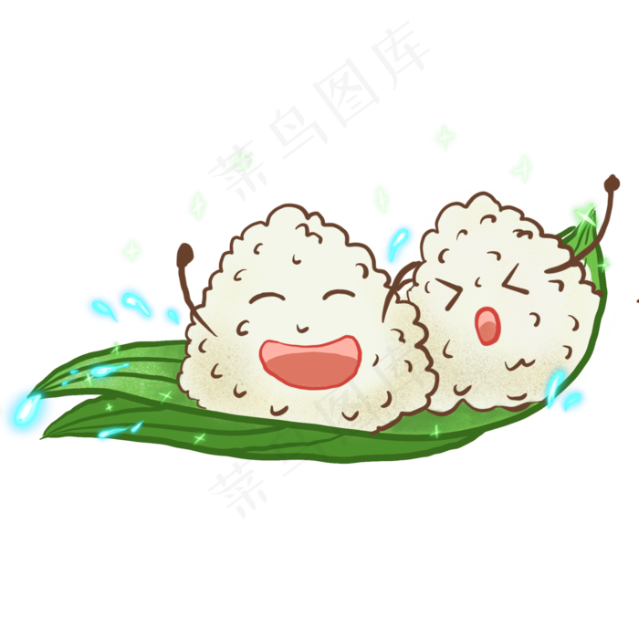 可爱的粽子竹叶(2000X2000(DPI:300))psd模版下载