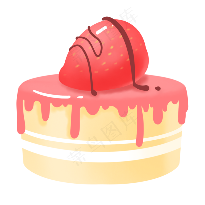 甜点草莓果酱小蛋糕