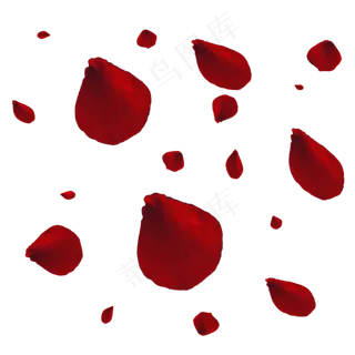 免扣红色的玫瑰花瓣