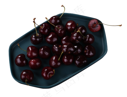 盘子里的新鲜樱桃水果