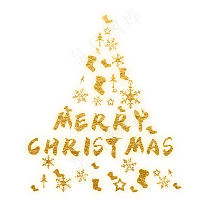 金色圣诞节圣诞树,免抠元素(2000X2000(DPI:300))ai矢量模版下载