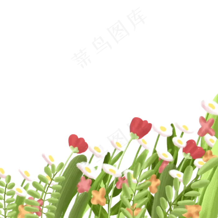 春天鲜花装饰下载(2000X2000(DPI:300))psd模版下载