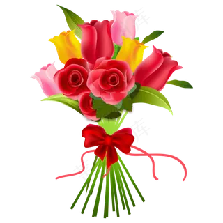 感恩节花朵花束装饰,免抠元素