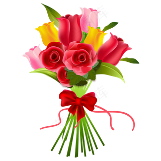 感恩节花朵花束装饰,免抠元素