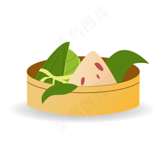 矢量免扣卡通粽子