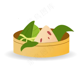 矢量免扣卡通粽子