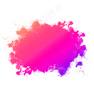 渐变中国风水墨墨迹框