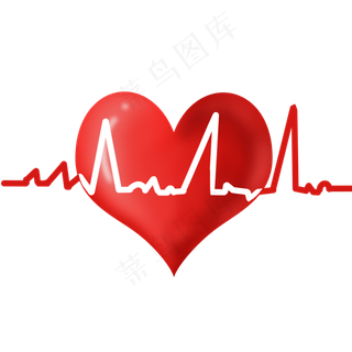 矢量心脏心电图,免抠元素