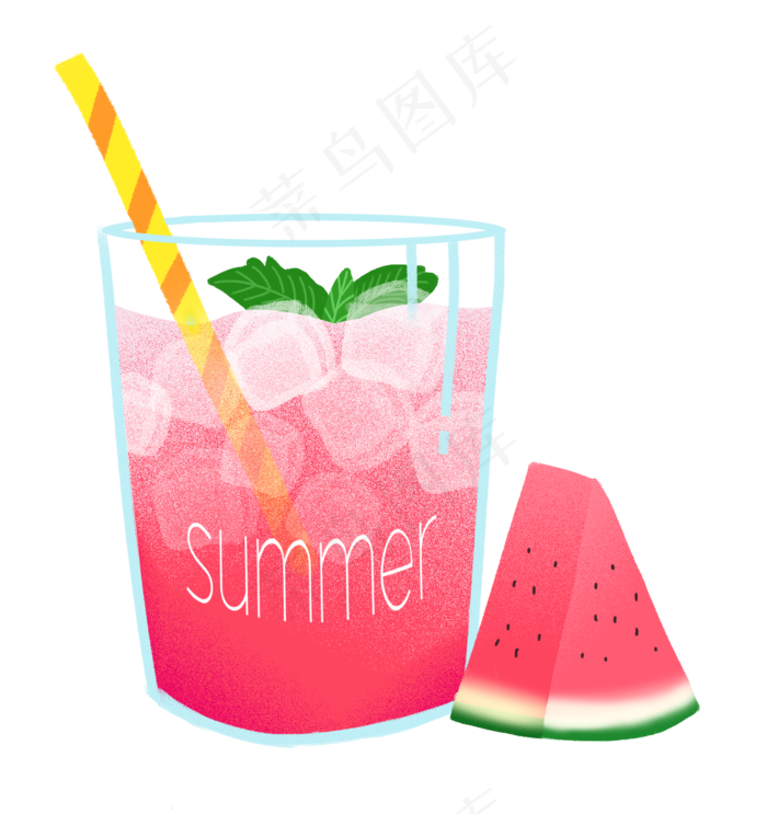 小暑大暑节气夏天清凉消暑西瓜汁