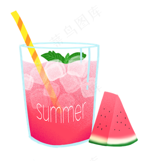 小暑大暑节气夏天清凉消暑西瓜汁