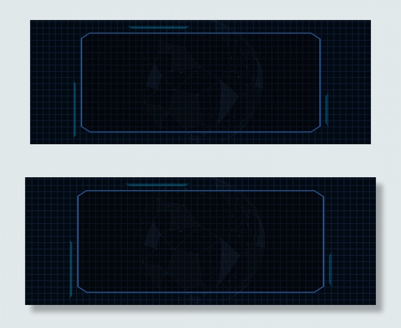 线条蓝色格子banner背景