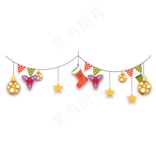 圣诞节节日挂饰装饰,免抠元素