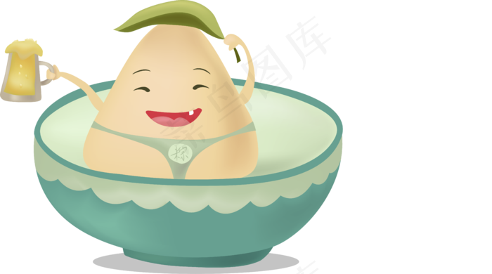 卡通小怪人食品元素