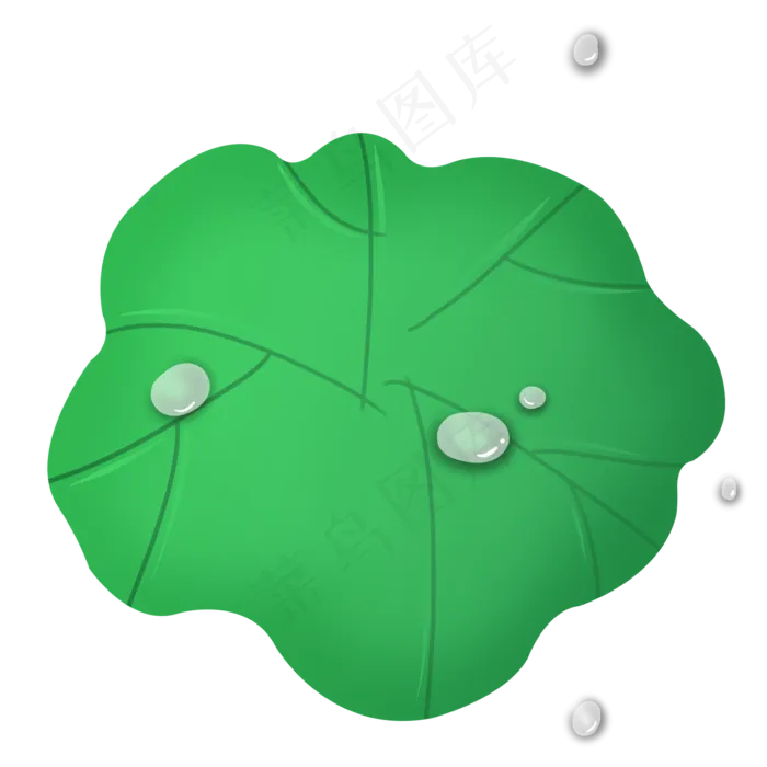 新鲜的荷叶免抠图(2000X2000(DPI:300))psd模版下载