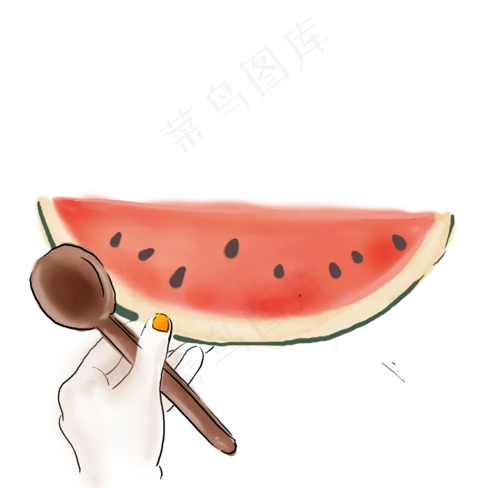 立夏手绘水果西瓜