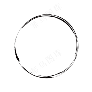 国风水墨黑色印章