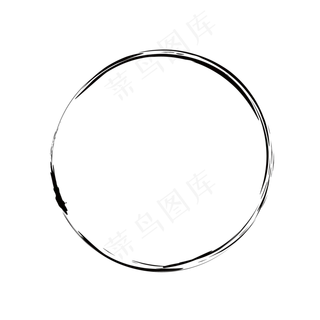 国风水墨黑色印章