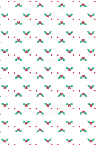 圣诞节可爱果子底纹,免抠元素