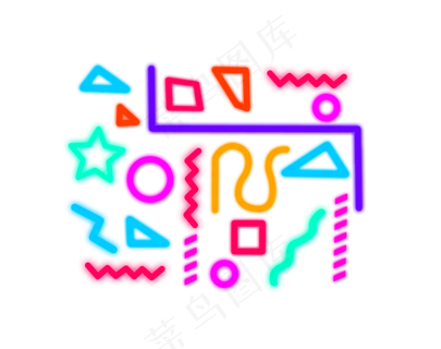 孟菲斯彩色霓虹灯