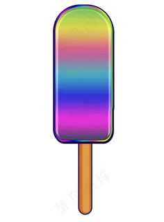 彩虹冰棍png素材