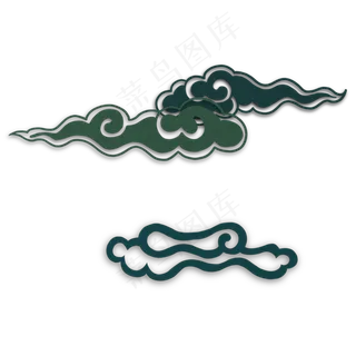 中国风微渐变祥云