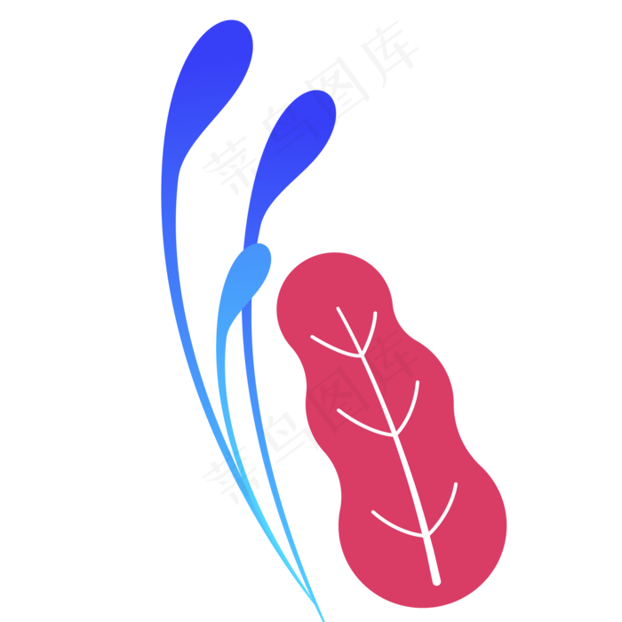 装饰的卡通植物(2000X2000(DPI:300))psd模版下载