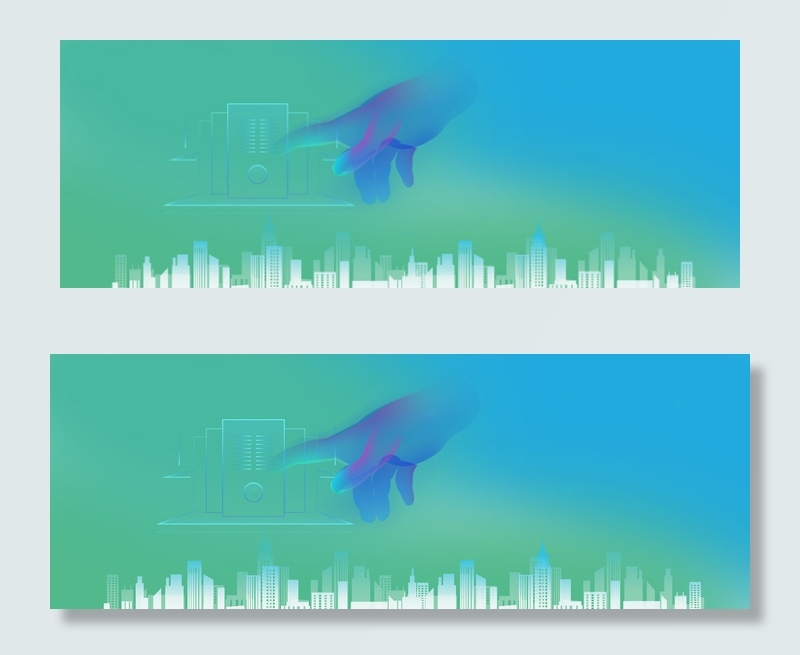 简约蓝色科技互联网banner