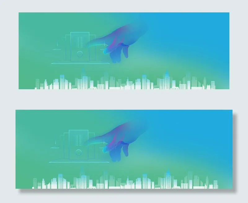 简约蓝色科技互联网banner