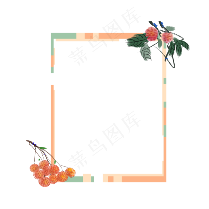 彩色立夏装饰小框边框(2000X2000(DPI:300))psd模版下载