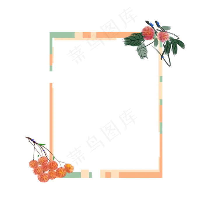 彩色立夏装饰小框边框(2000X2000(DPI:300))psd模版下载