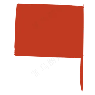 红色创意旗帜元素