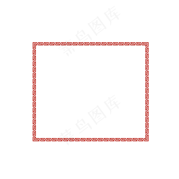 春节新年中国风红色矢量边框元素,免抠元素(2000*2000px)ai矢量模版下载