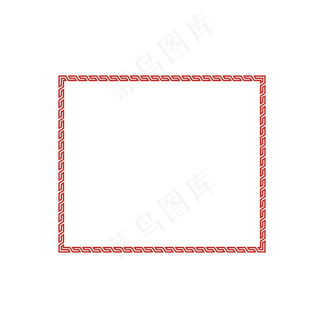 春节新年中国风红色矢量边框元素,免抠元素
