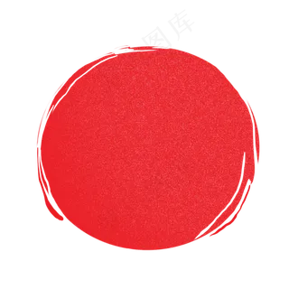 红色圆形印章卡通素材