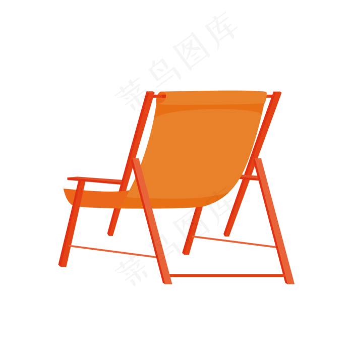 夏天大海沙滩躺椅免扣素材