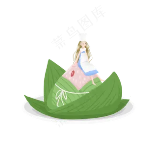 坐在粽子上的女孩