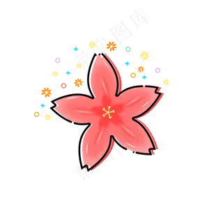 MBE手绘简约和风樱花可爱,免抠元素