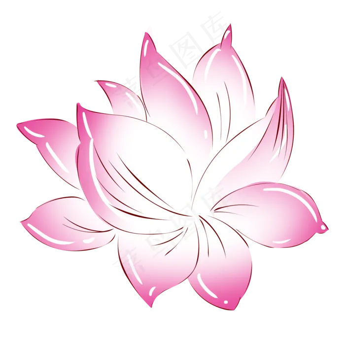 植物粉红色荷花(2000X2000(DPI:300))psd模版下载