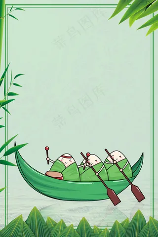 端午品尝粽子素材