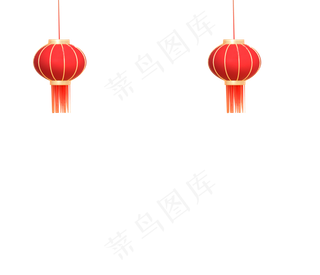 卡通红色灯笼免扣,免抠元素