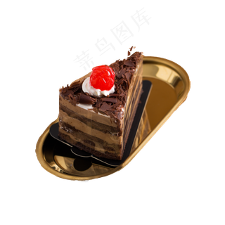 一碟黑森林蛋糕免抠图