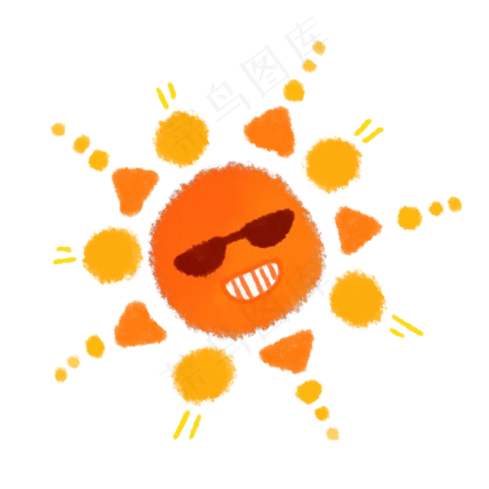 墨镜可爱表情太阳