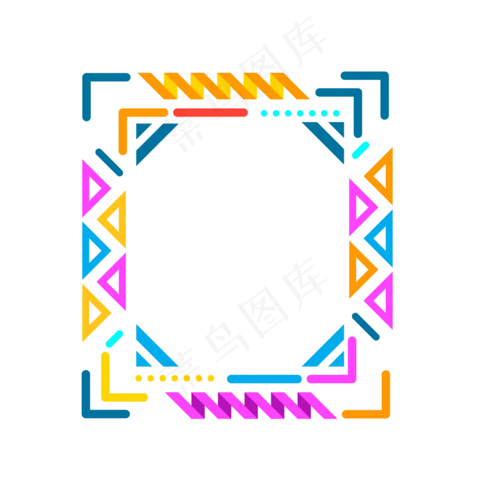 618电商多色渐变撞色趣味免扣(580X580)ai矢量模版下载