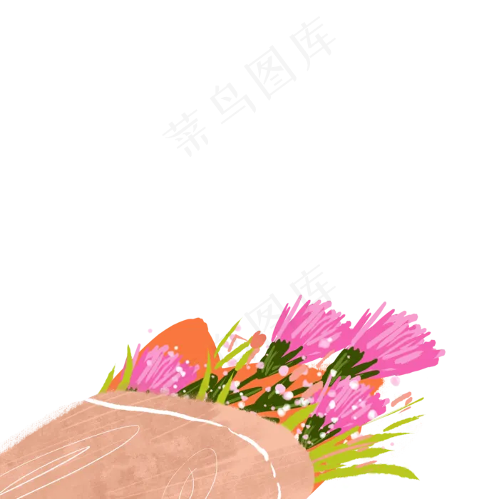 卡通花束(2000X3020(DPI:300))psd模版下载