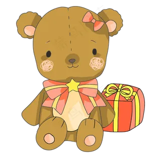 可爱棕熊儿童礼物